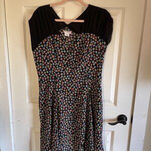 Cooperative Sandwashed Silk Geometric Print Vintage Maxi Dress Size 12